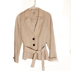 Linen suit with jacket, slacks and skirt